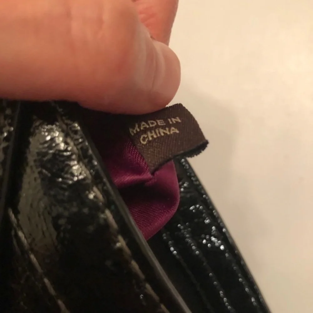 Coach black patent leather ultra rare vintage y2k mini Zoe bag wristlet